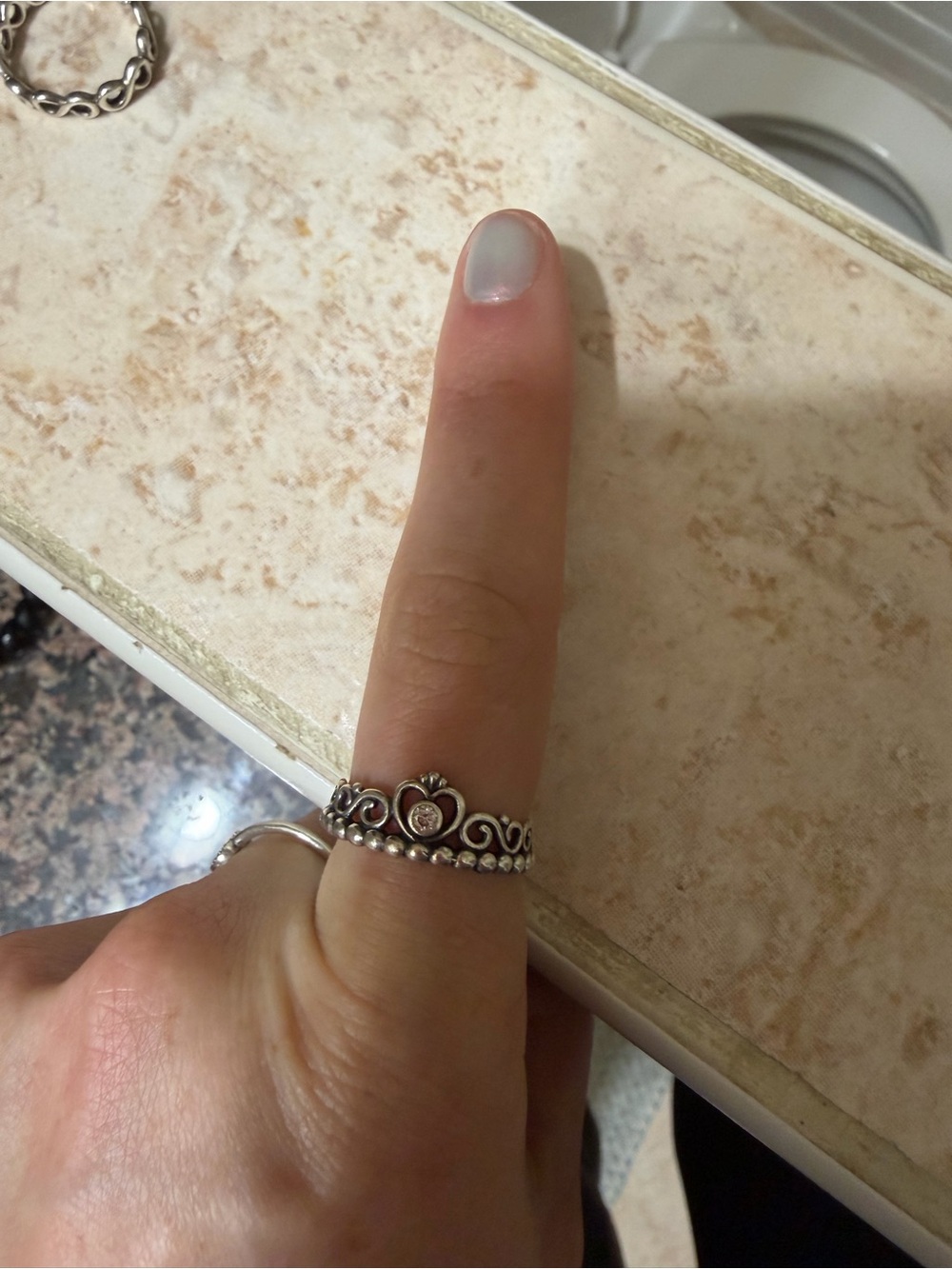 Pandora Silver Princess Ring